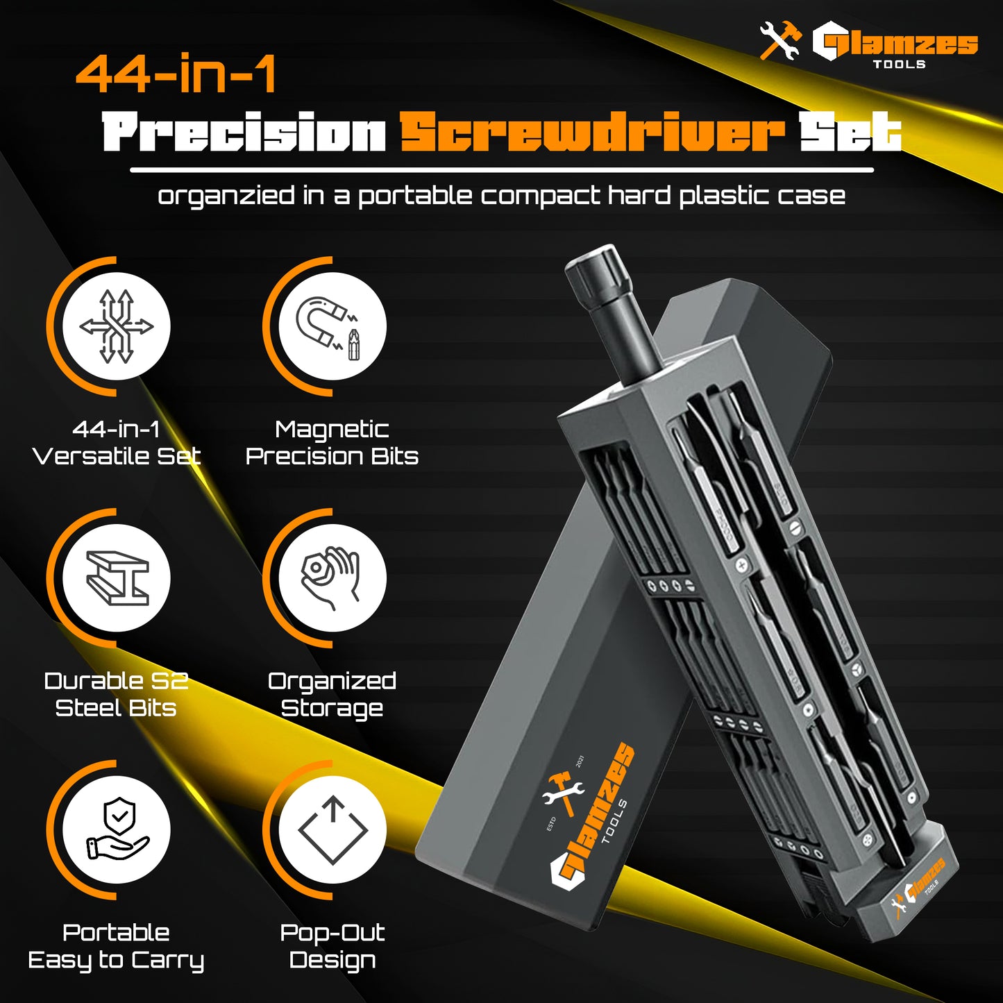 Glamzes Tools™ 44-in-1 Precision Screwdriver Set