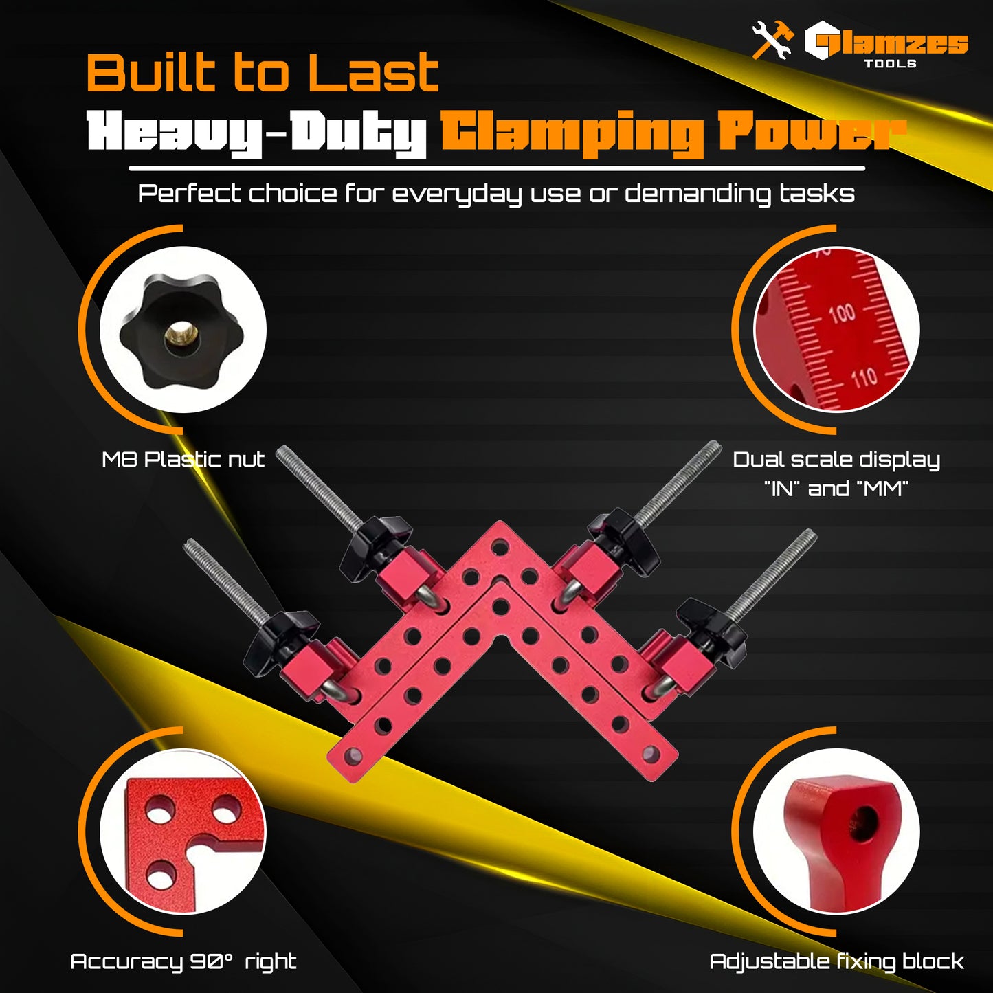 Glamzes Tools™ Precision Clamping Squares