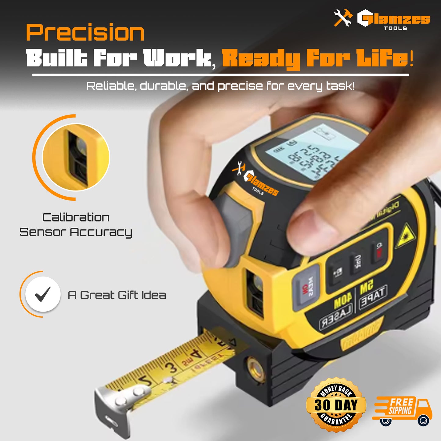 Glamzes Tools™ Laser Smart Ruler