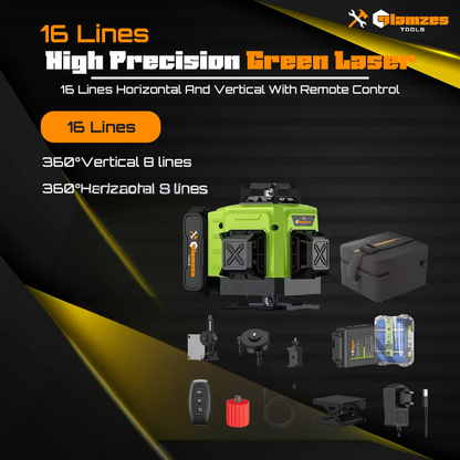 Glamzes Tools™ 16-Line Professional Laser Level