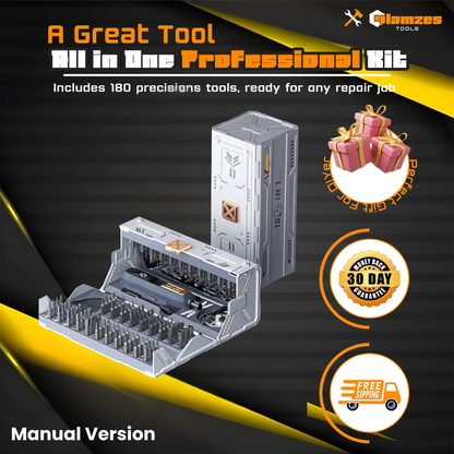 Glamzes Tools™ 180-in-1 Precision Screwdriver Set