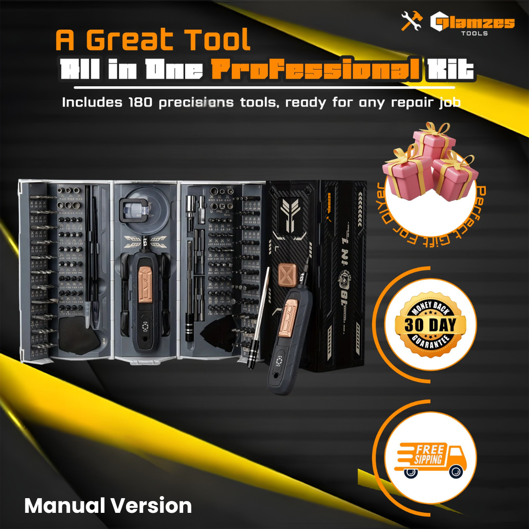 Glamzes Tools™ 180-in-1 Precision Screwdriver Set
