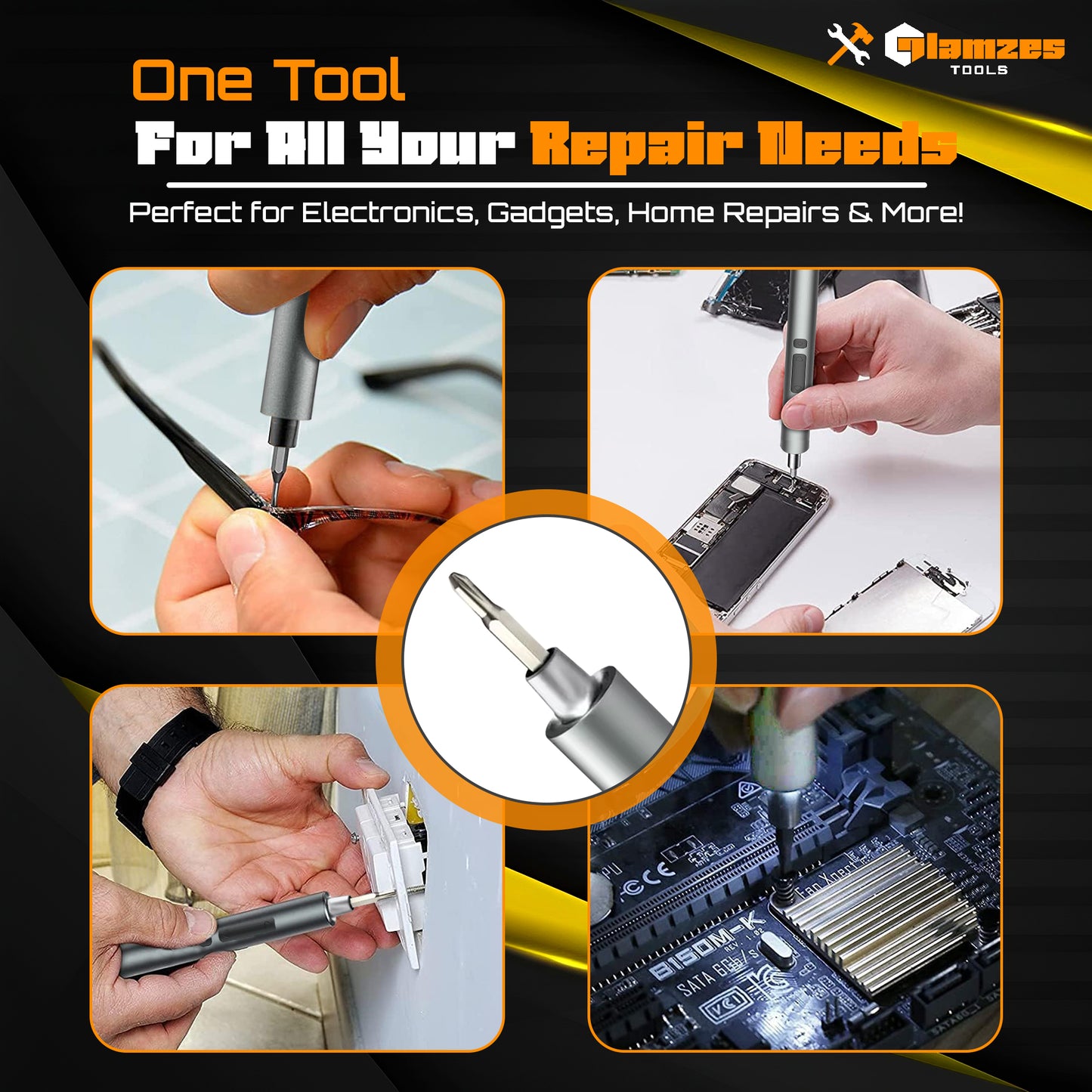 Glamzes Tools™ 75-in-1 Precision Electric Screwdriver Set