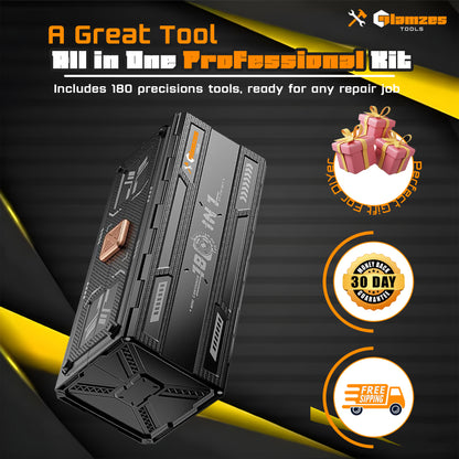 Glamzes Tools™ 180-in-1 Precision Screwdriver Set