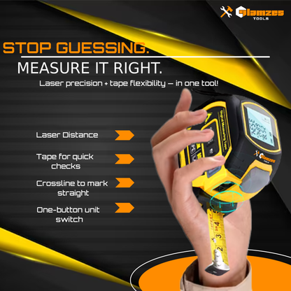 Glamzes Tools™ 3-in-1 Laser Tape Measure